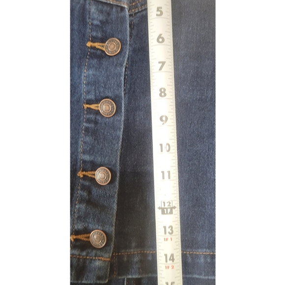 Pacsun Womens Denim Jean Mini Skirt Size 25 100% Cotton Blue Button Down Pockets - Picture 6 of 10